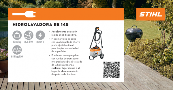 Hidrolavadora eléctrica Stihl RE 145.0 - STIHL