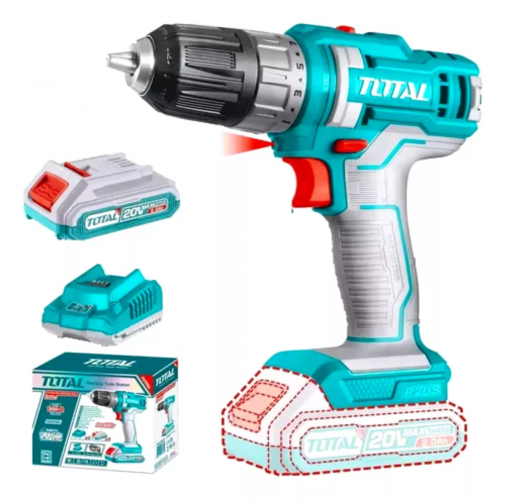 TALADRO INALAMBRICO 20V 1500rpm 45Nm TDLI200518-4 - TOTAL