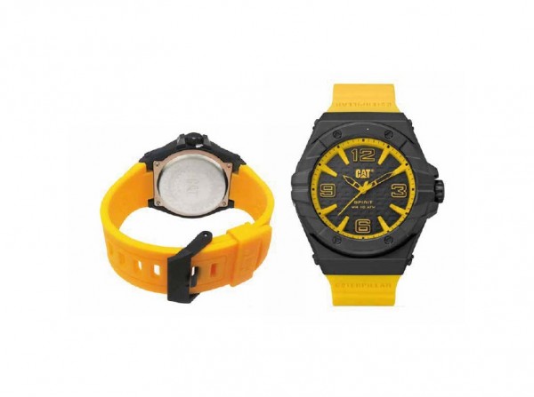 Reloj analógico CAT - Negro/Amarillo - Resistente al agua - CAT