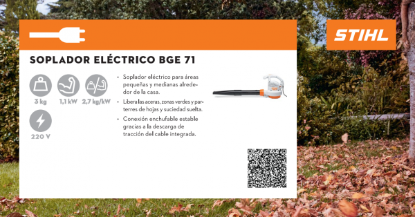 Soplador eléctrico BGE 71 Stihl - STIHL