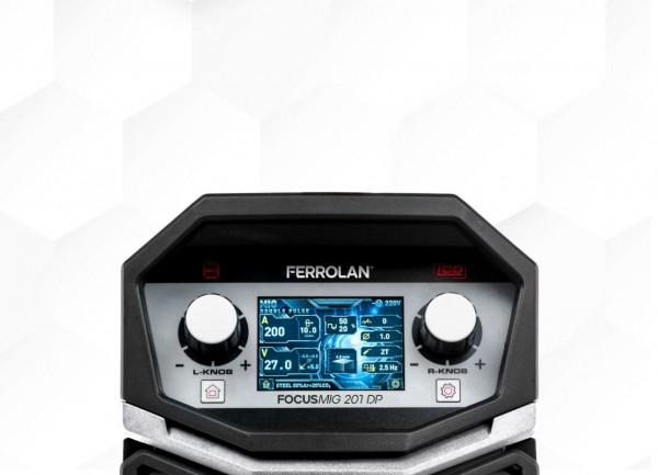 Soldadora Inverter Focusmig 201 Dual Pulse - Especial MIG y Multiproceso - FERROLAN