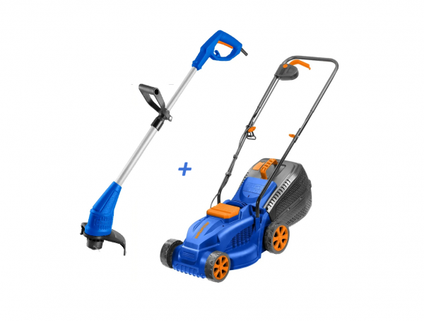 Combo - Cortacésped eléctrico 1200W + Bordeadora 350W Wadfow - KLD