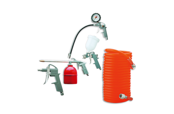 Compresor Niwa 2.5 HP y 100 lts. + Kit 5 Pz. Manguera y Pistolas - NIWA