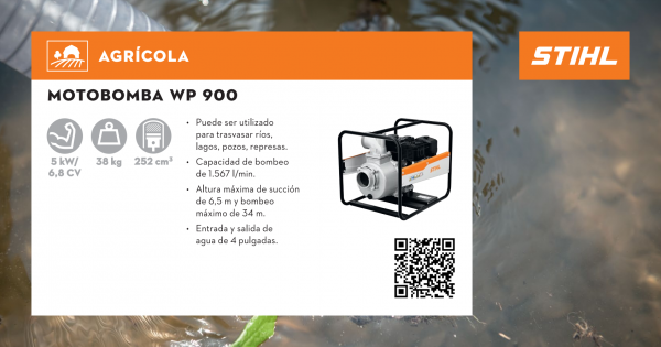 MOTOBOMBA DE 4" - AUTOCEBANTE - WP 900 - STIHL - STIHL