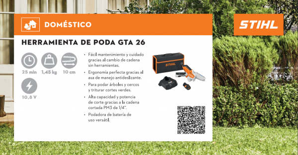 Minisierra de mano a batería GTA 26 Set con batería y cargador - STIHL