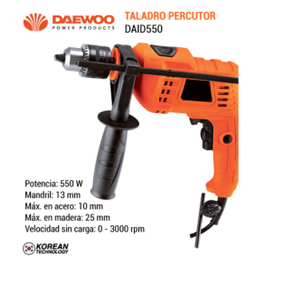 Taladro Daewoo 13mm DAID550 Daewoo - DAEWOO