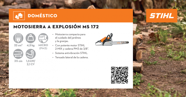 MOTOSIERRA - HOBBISTA - MS 172 - STIHL - STIHL