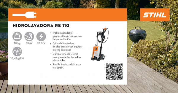 Hidrolavadora Eléctrica RE 110 Stihl - STIHL