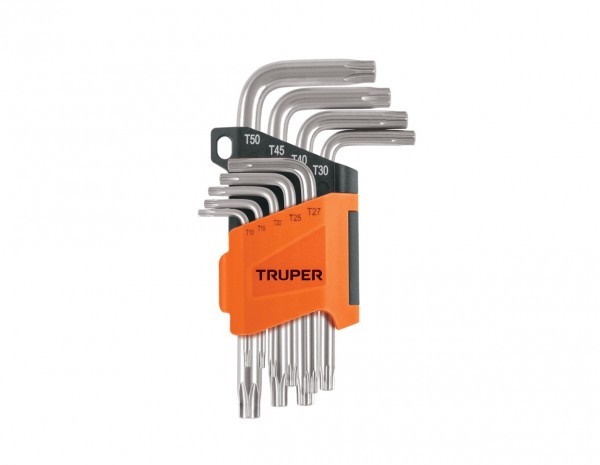 Juego de 9 llaves Torx - Trupper - TRUPER