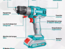 TALADRO INALAMBRICO 20V 1500rpm 45Nm TDLI200518-4 - TOTAL